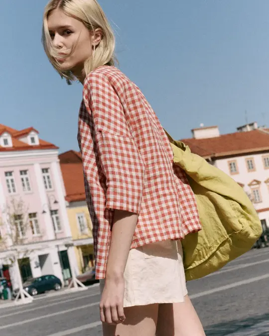 OLD LONDON oversized linen top