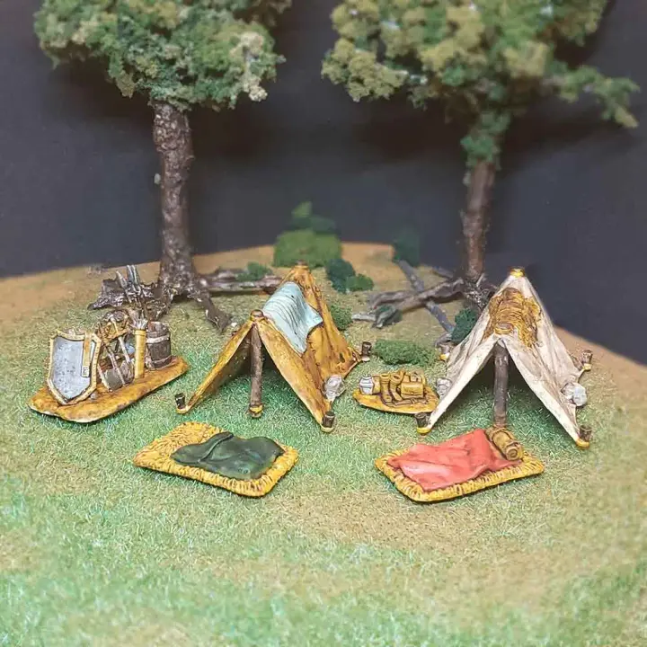 The Wayfarer’s Bivouac – 28mm Adventurer Camp Terrain Set