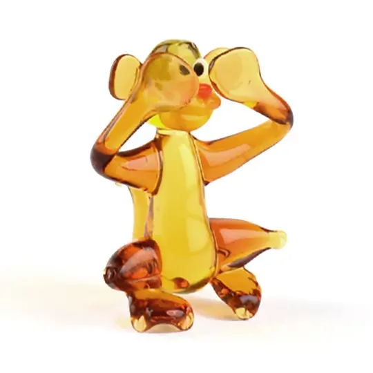 No See Monkey Glass Figurine