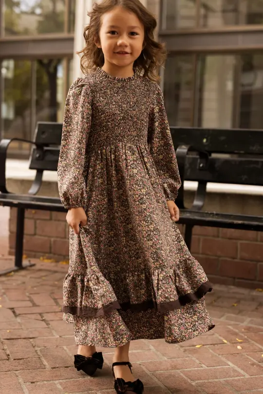 Mini Presley Maxi Dress in Ditsy Autumn Fleur