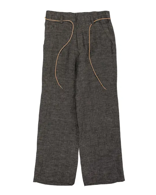Seya. Nam Ou River Trip Pants/Linen Mesh Black Mix