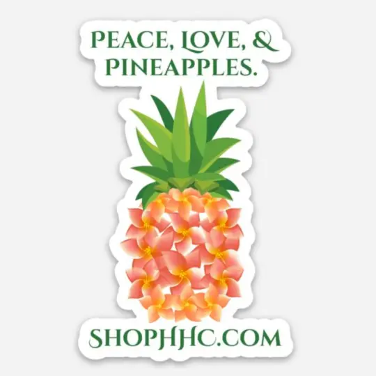 HHC Plumeria Pineapple Decal