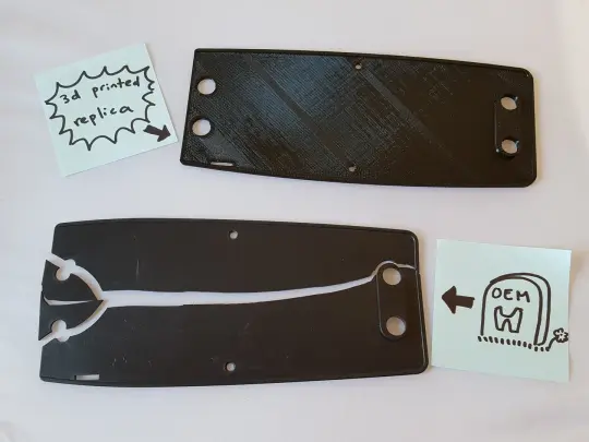 88-91 Honda CRX Arm Rest Lid Repair Plate Replica (& EF Civic Hatchback)