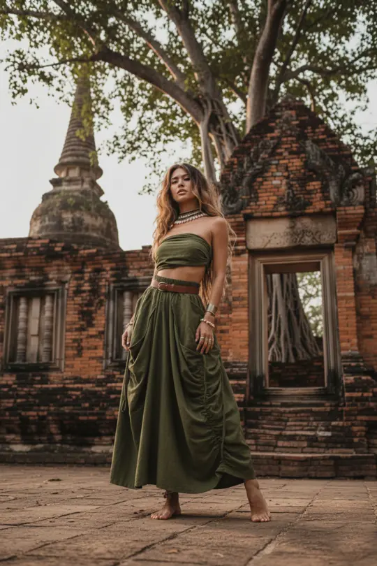 Maxi Skirt Alaina Olive