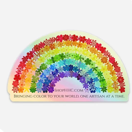 Rainbow of Flowers Holo Decal - Bringing Color To Your World - Large