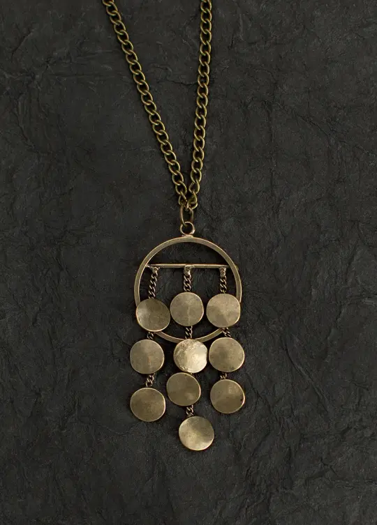 Phoenix Necklace in Antique Brass