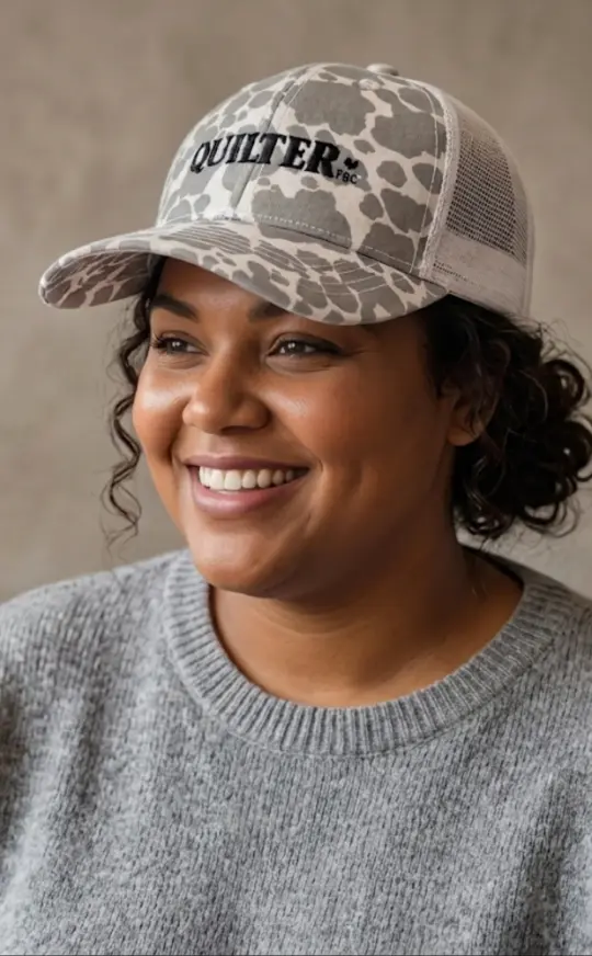 Quilted Cow-"Quilter" Cap