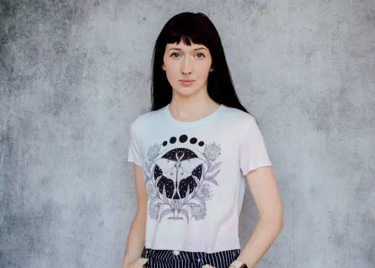 Luna Moth Tie Dye Crop Tee
