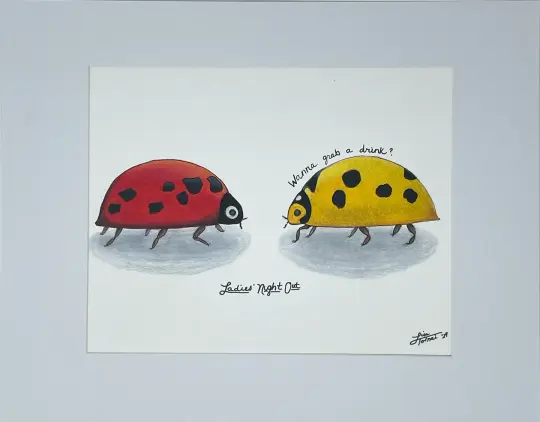 "Ladies Night Out" - Colored Pencil