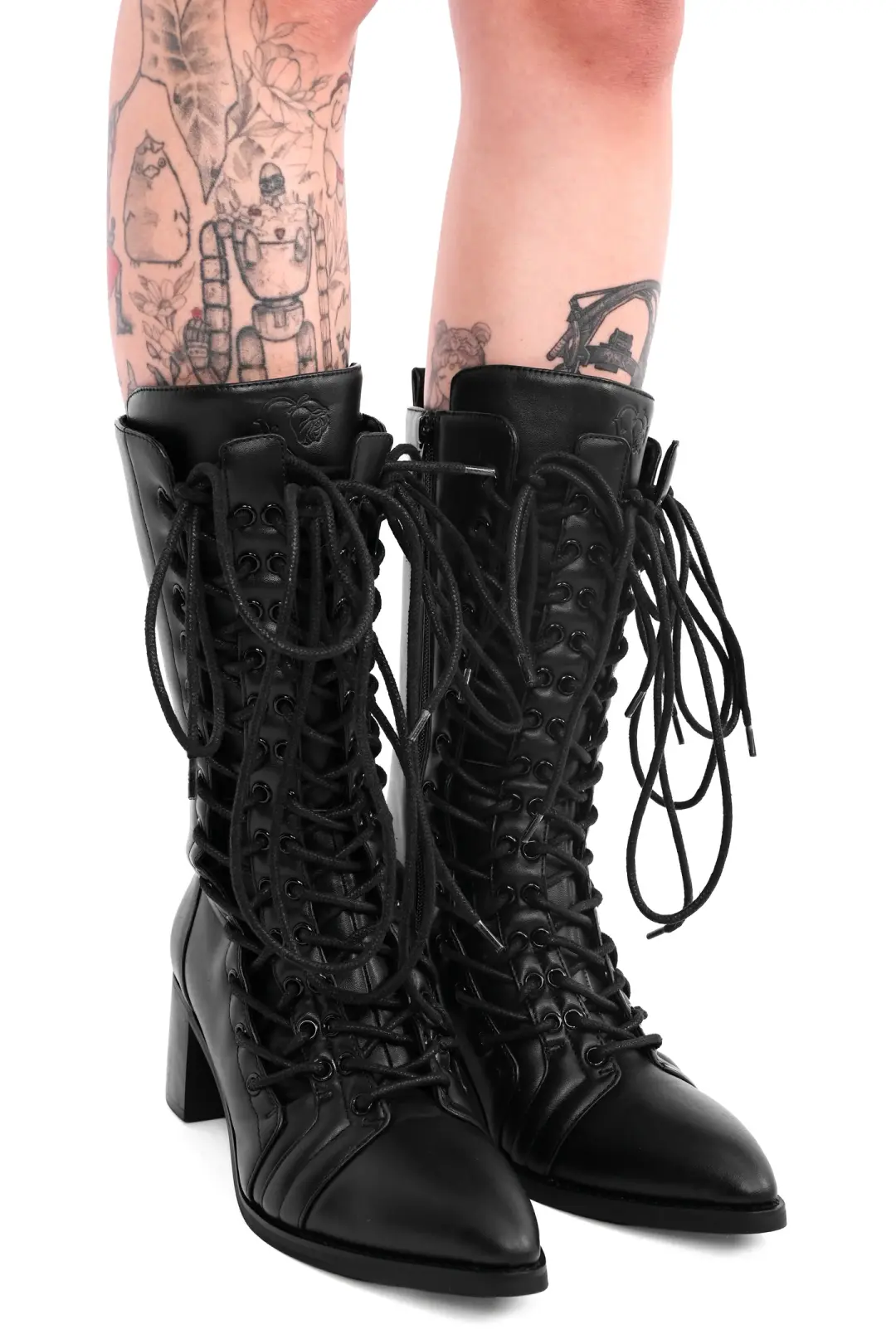 SAMPLE - Zoey Corseted Boots - Final Sale- Size 9 Reg