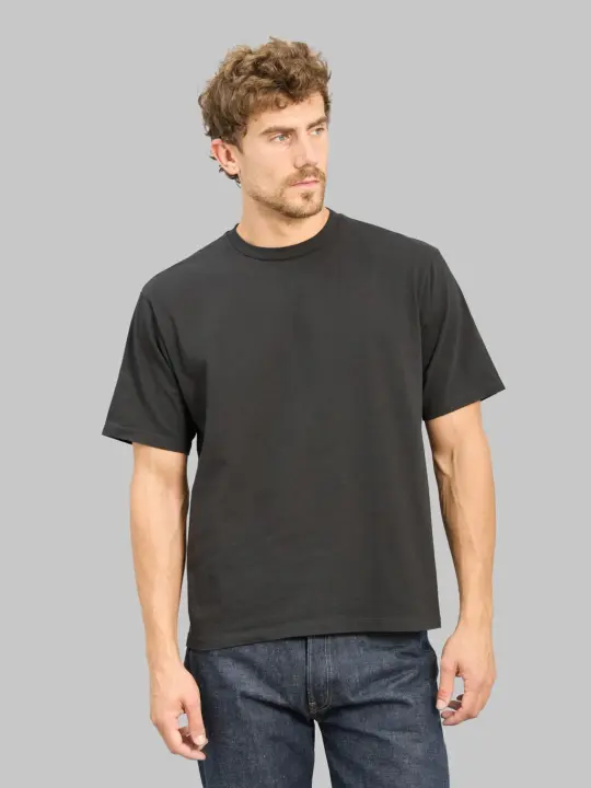 Momotaro Jeans MMTS6029 Zimbabwe Cotton Botanical Dyed T-Shirt Black