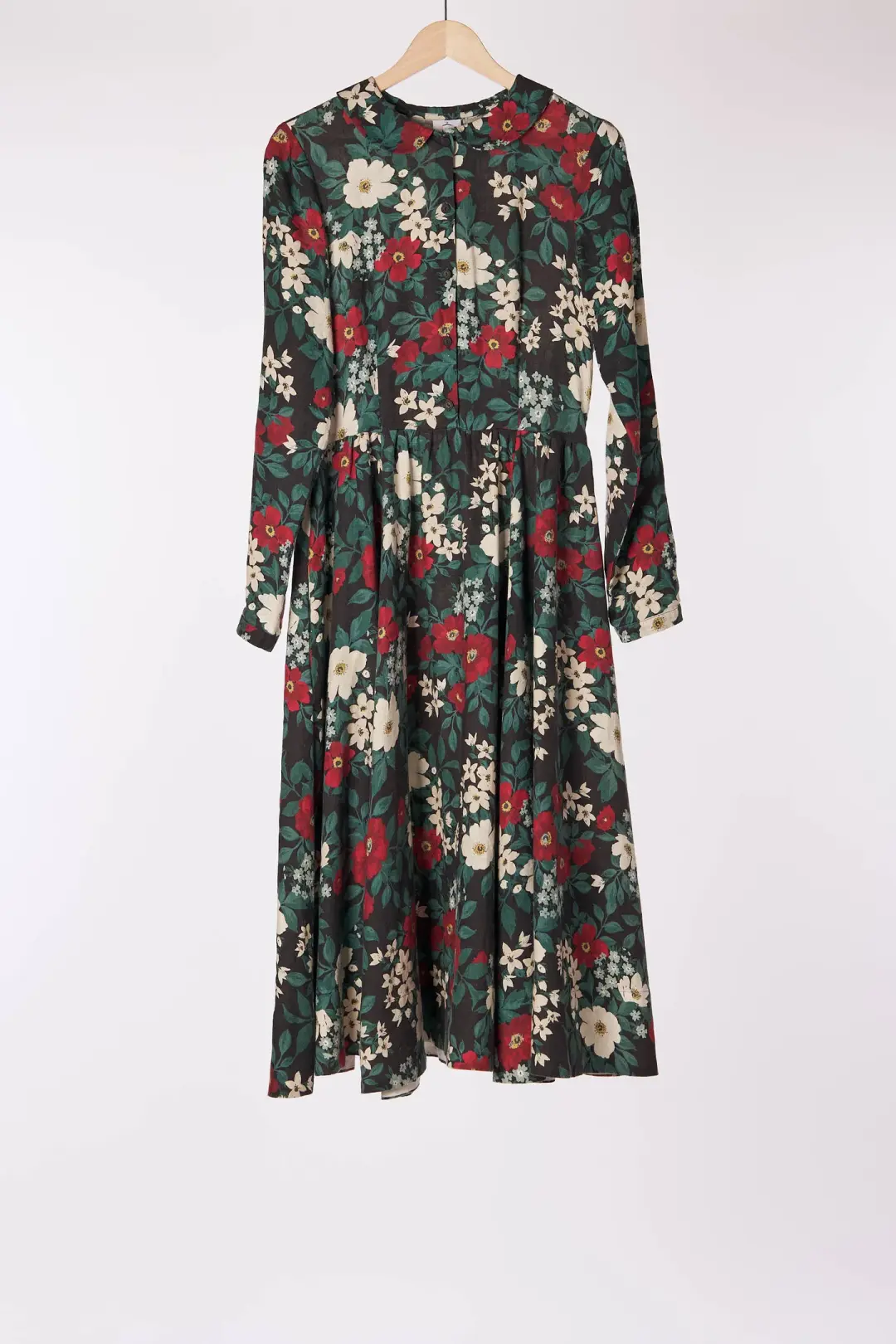Classic Dress, Long Sleeve, Night Garden