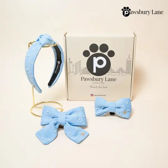 Sugar and Pearls - Cornflower -  Bundle & Save with Pet Bow Tie