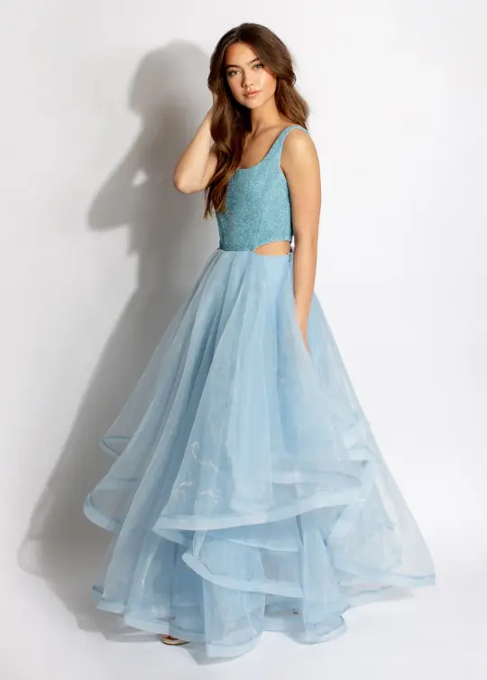 Kaya Dress in Barely Blue