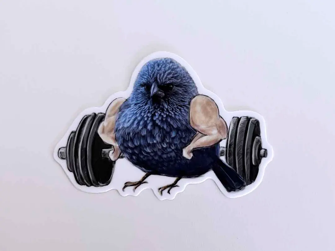 Bird with Arms Sticker, 3"