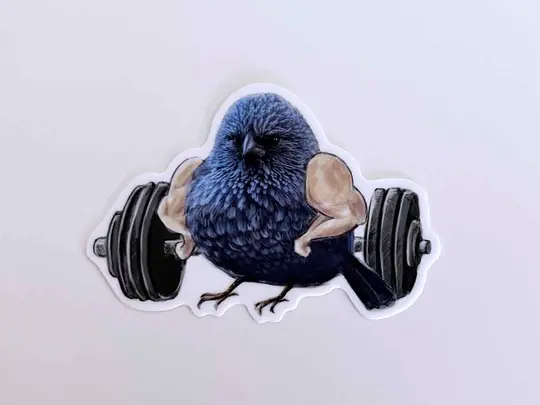 Bird with Arms Sticker, 3"