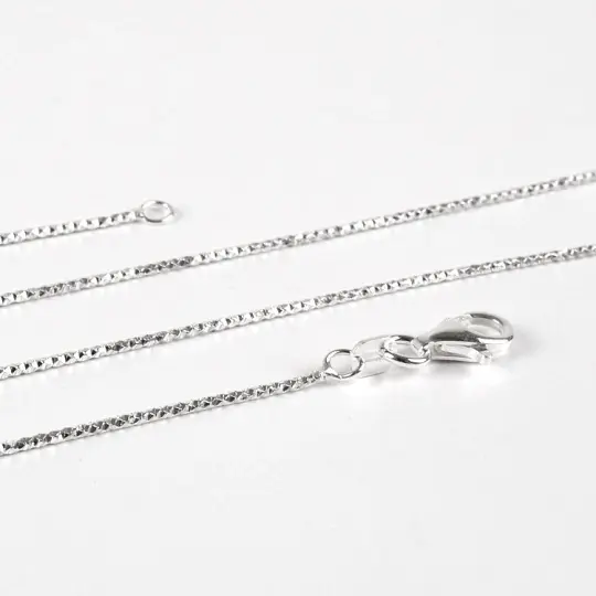 Sparkly Diamond Cut Silver Chain