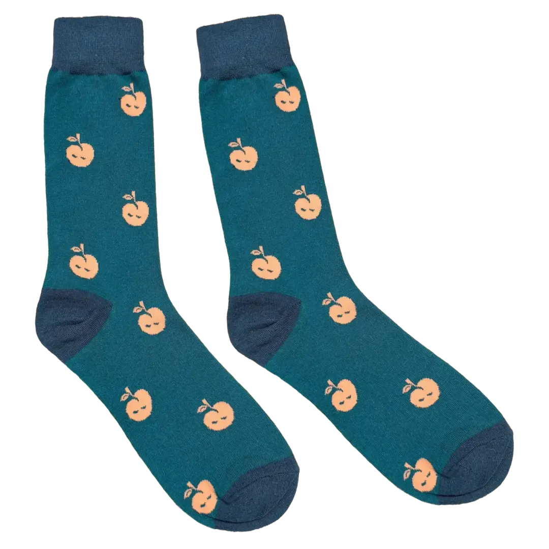 Sleepy Peach Logo Socks