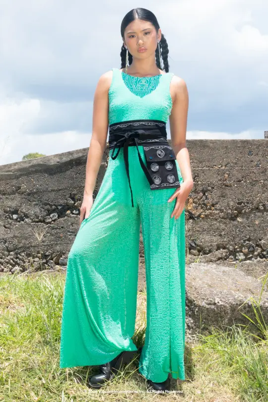 Earth Kingdom Burned Velvet Princess Jumpsuit
