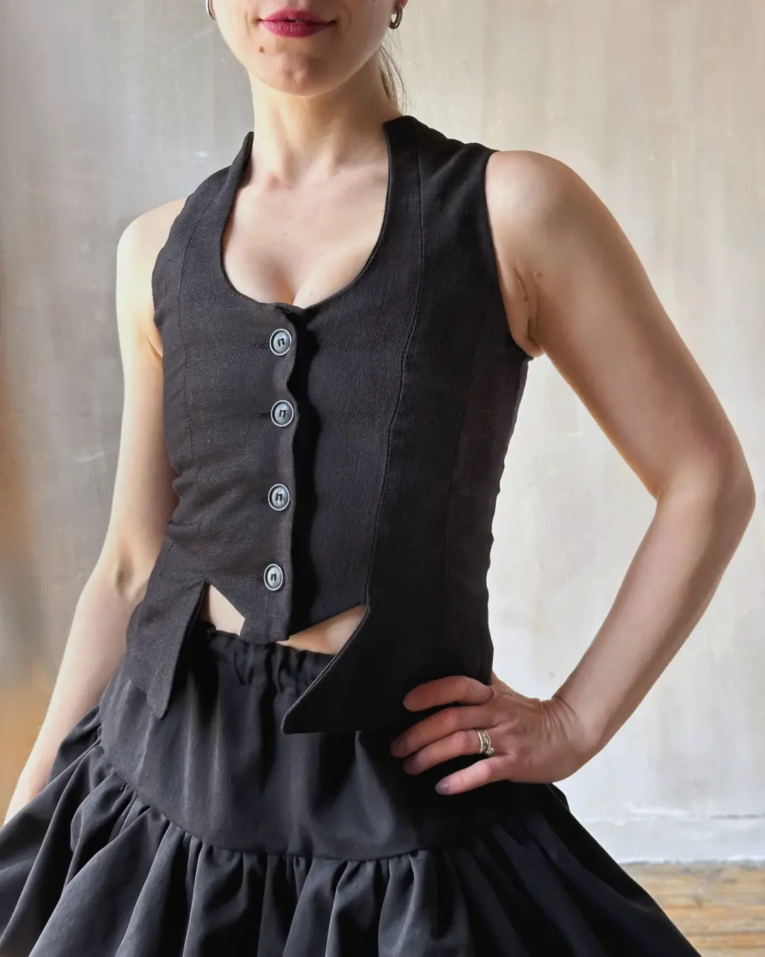 Spring '25: Cutaway Vest in Ramie Twill