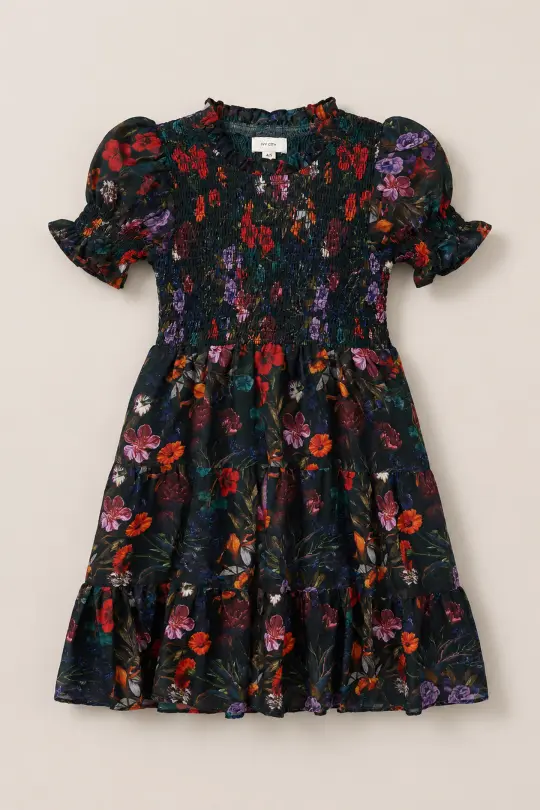 Mini Cordelia Dress in Evergreen Vivid Meadow