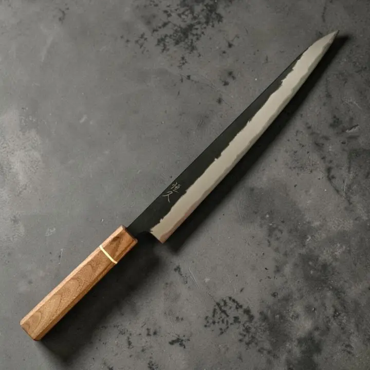 Tsunehisa Aogami Super Kurouchi Nashiji Sujihiki 270mm With Sanjo Walnut Handle