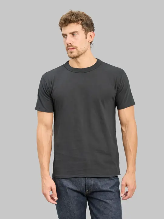 Loop & Weft Loopwheeled Double Binder Crewneck T-Shirt Antique Black