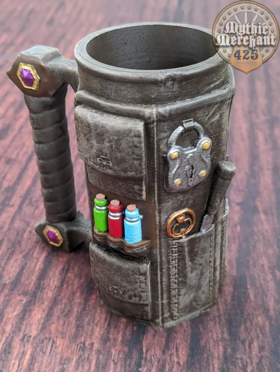 Rogue-Thief Mythic Mug Dice Vault & Can Holder- Mythic Mugs- Ars Moriendi 3D- Unleash Devious Delights!