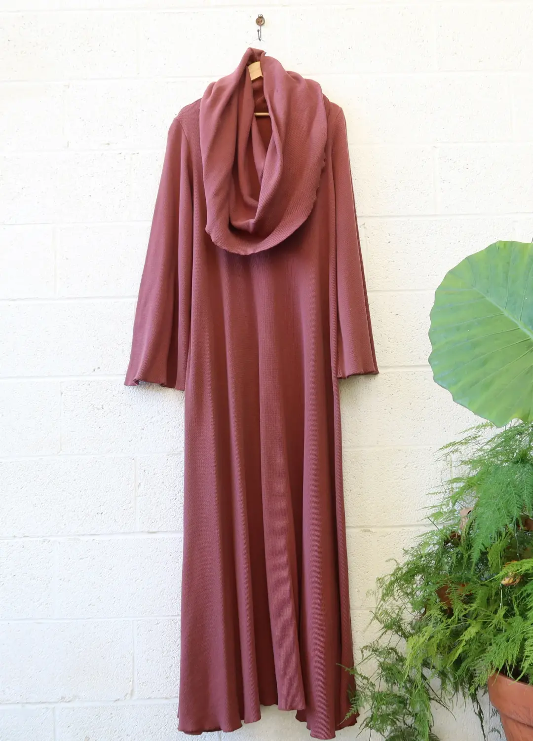 SALE -  Pisces Wanderer Long Dress - Bell Sleeve / S / THERMAL / Chocolate / (198)