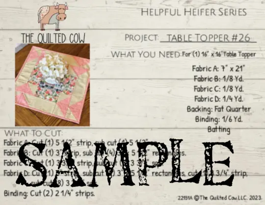 Helpful Heifer Table Topper #26