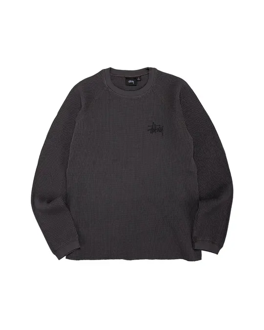 Stüssy Basic Stock Raglan Thermal Washed Black