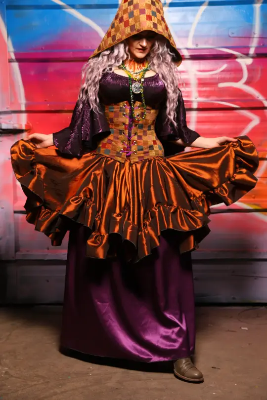 Mini Fairy Skirt in w/ruffle Copper Taffeta - A Chest Full of Jewels Collection