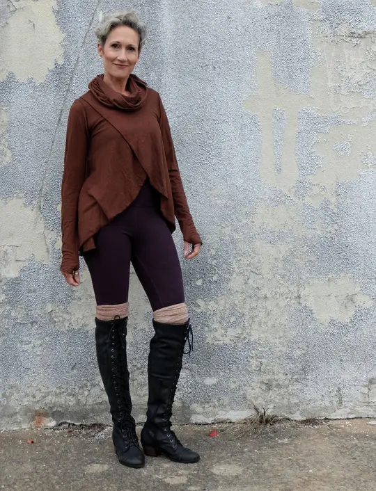 Chunky Cowl Petal Front Shirt