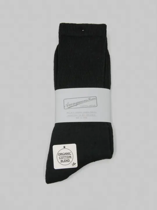 Anonymous Ism OC Pile Low Crew Socks Black