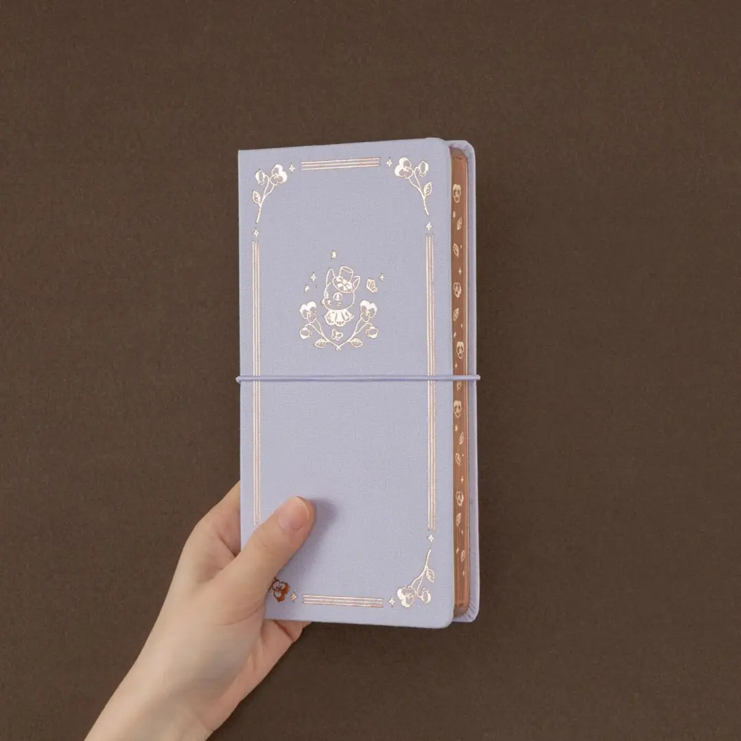 Tsuki ‘Neko Pansy’ Limited Edition Luxury Travel Notebook ☾