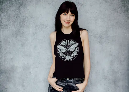 Cicada Floral Racerback Crop