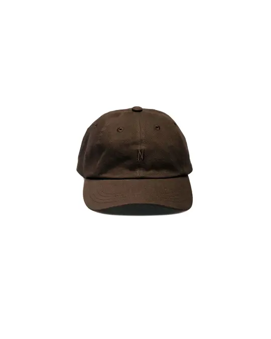 Norse Projects Cotton Wool Twill 6-Panel Cap Delicioso Brown
