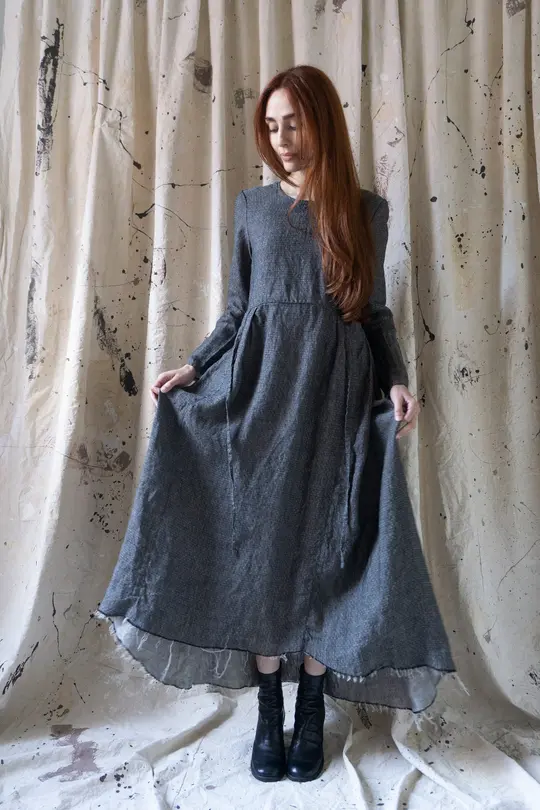 Heloise Linen Dress - Yarn Dye