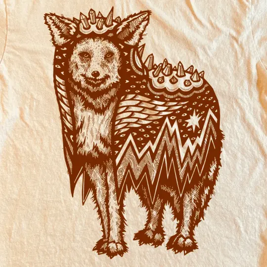 COYOTE IN A CRYSTAL CLOAK TEE