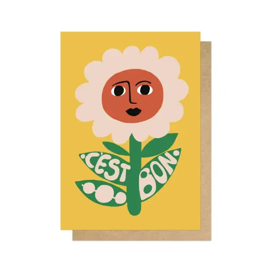 C'est Bon Flower Greetings Card