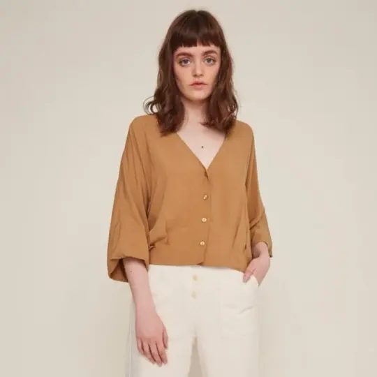 Rosetta Blouse in Latte