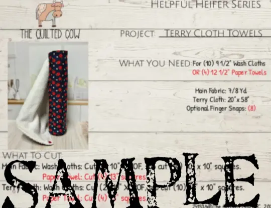Helpful Heifer Terry Cloth Towels