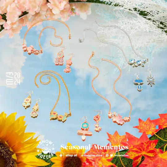 Seasonal Memento Collection -  Necklace and Earrings
