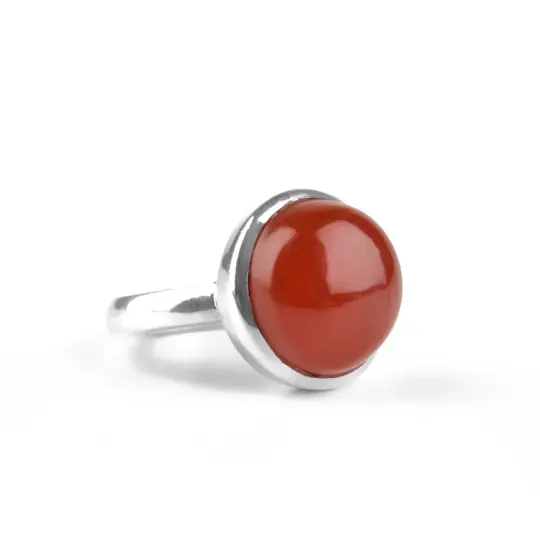 Carnelian Hemisphere Ring
