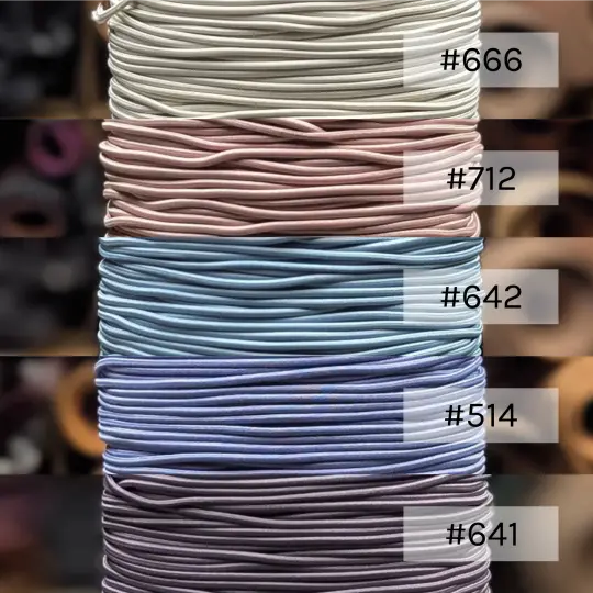 2mm Elastic Shock Cord Curated Bundle | Misty Morning