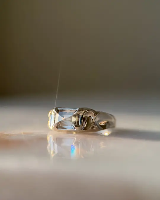 Mausoleum // 14kw Gold + 2.06ct Green Diamond // 7.75