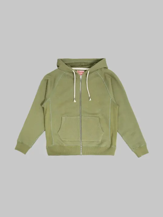 Wonder Looper Zip Hoodie 876gsm Double Heavyweight French Terry Sage