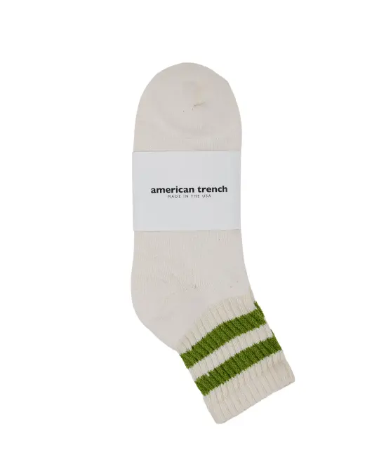 American Trench The Mono Stripe Quarter Crew Chive
