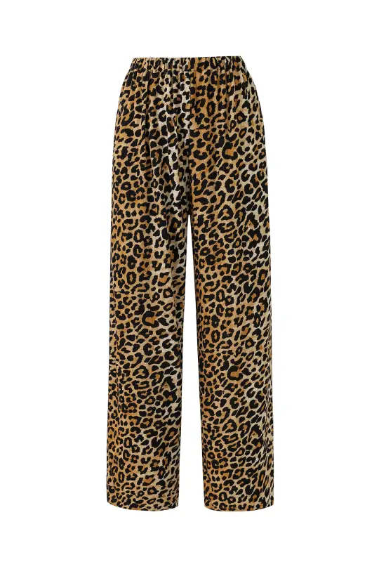 Lazy Pants Soft Linen Leopard