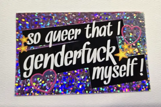 genderqueer waterproof vinyl sticker